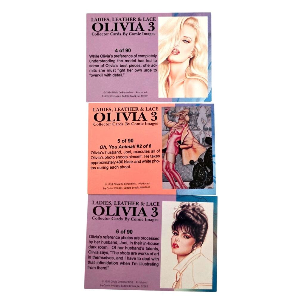 Olivia Series 3 Ladies Leather & Lace 1994 Complete Bonus 14 Olivia II Cards